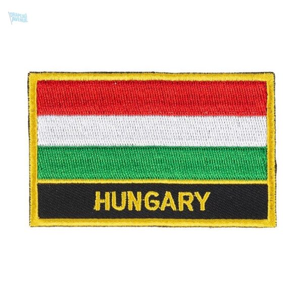 Ecusson drapeau Hongrie, symbole national en tissu