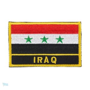 Ecusson drapeau Irak, symbole national du pays
