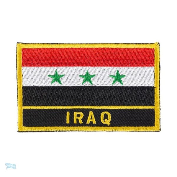 Ecusson drapeau Irak, symbole national du pays
