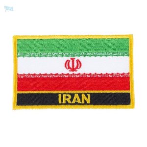 Ecusson drapeau Iran, symbole national en tissu