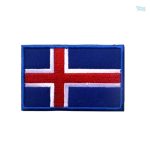 Ecusson drapeau Islande en tissu aux couleurs nationales