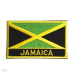 Écusson drapeau Jamaïque, symbole national vibrant et coloré