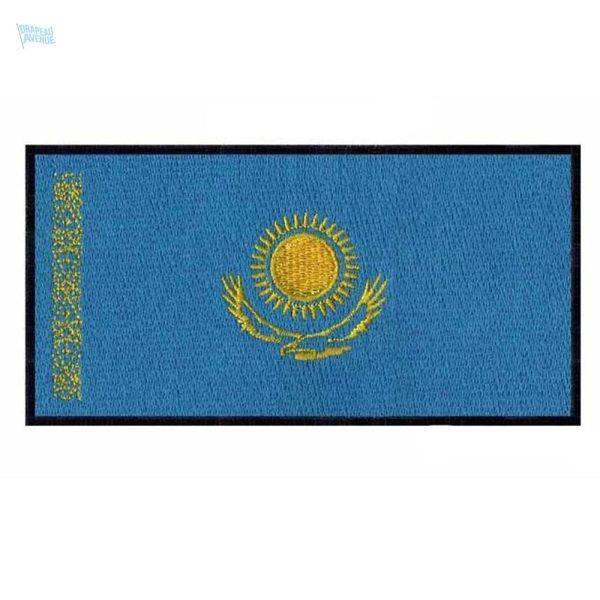 Écusson drapeau du Kazakhstan, symbole national distinctif