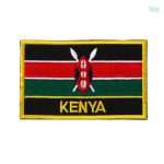 Ecusson drapeau du Kenya, emblème national coloré