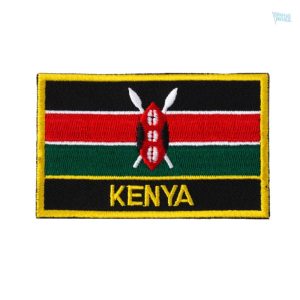 Ecusson drapeau du Kenya, emblème national coloré