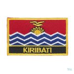 Ecusson drapeau Kiribati avec design coloré et emblématique