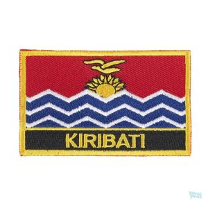 Ecusson drapeau Kiribati avec design coloré et emblématique