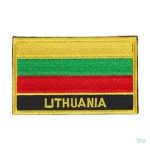 Ecusson drapeau Lituanie, symbole national coloré