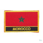 Ecusson drapeau Maroc en tissu, symbole national vibrant
