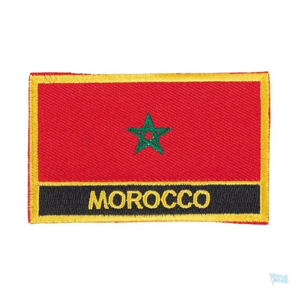 Ecusson drapeau Maroc en tissu, symbole national vibrant
