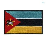 Écusson drapeau Mozambique avec couleurs nationales distinctives