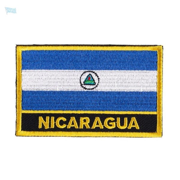 Ecusson drapeau du Nicaragua, symbole national distinctif