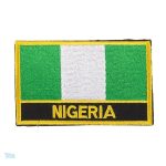 Ecusson drapeau Nigeria, symbole national en tissu