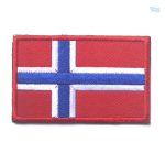 Écusson drapeau Norvège en tissu brodé