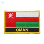 Ecusson drapeau Oman avec design emblématique et couleurs vives