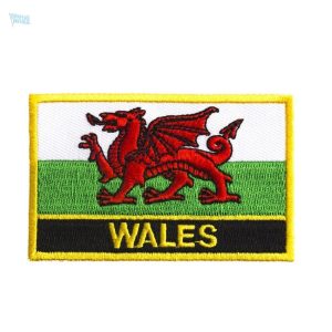 Ecusson drapeau Pays de Galles, symbole national du pays