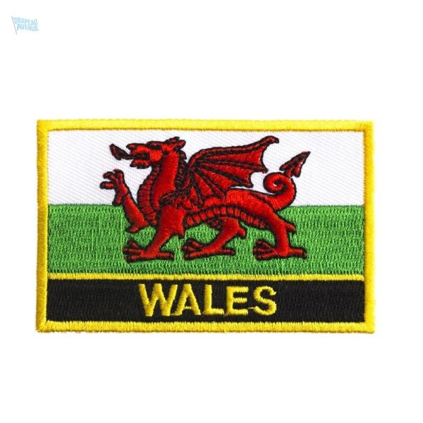 Ecusson drapeau Pays de Galles, symbole national du pays