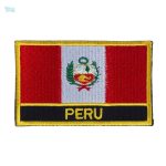 Écusson drapeau du Pérou, symbole national coloré