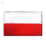 Écusson drapeau Pologne en textile aux couleurs nationales