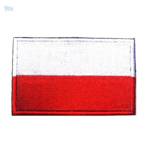 Écusson drapeau Pologne en textile aux couleurs nationales