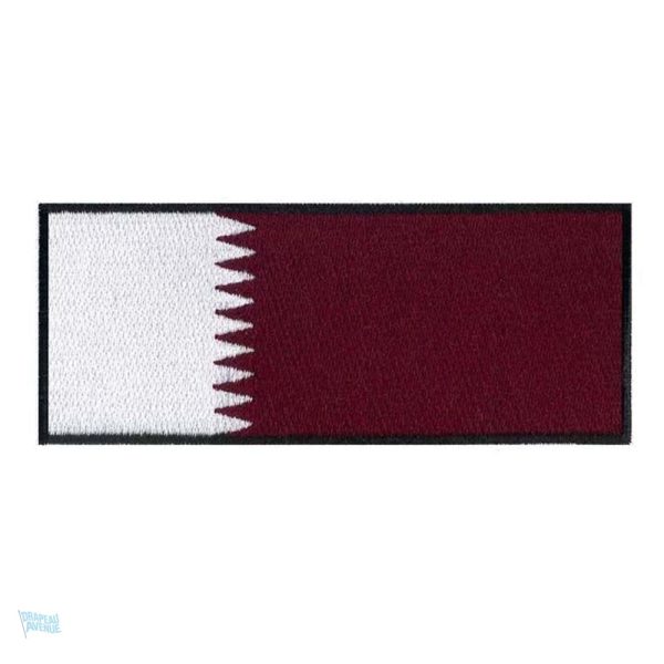 Ecusson drapeau du Qatar, symbole national distinctif