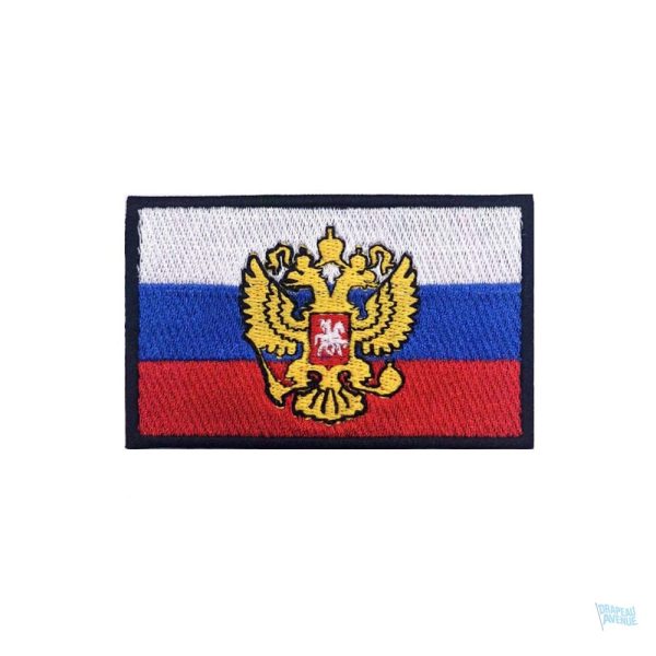 Écusson drapeau Russie, symbole national en tissu