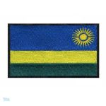 Ecusson drapeau Rwanda, symbole national coloré