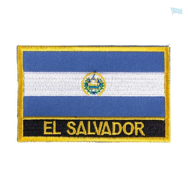 Écusson drapeau du Salvador, symbole national distinctif