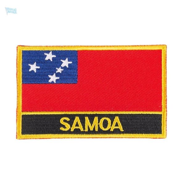 Ecusson drapeau Samoa, symbole national coloré et distinctif