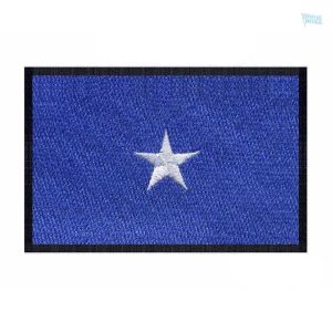 Écusson drapeau Somalie en tissu bleu et étoile blanche