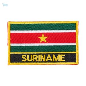 Ecusson drapeau du Suriname, symbole national distinctif
