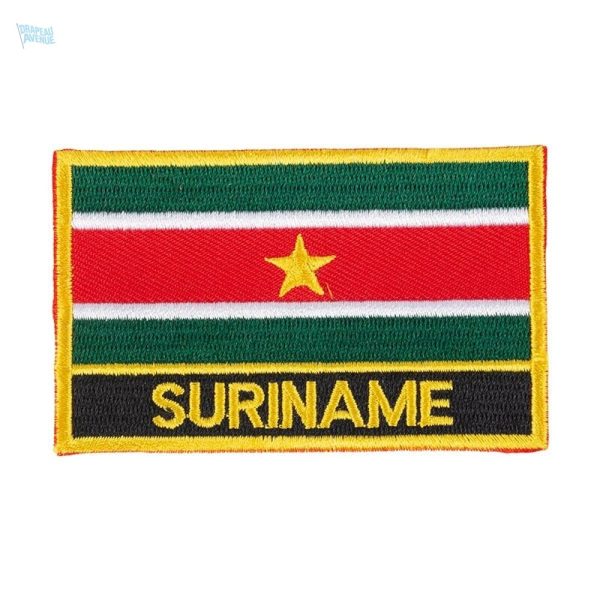 Ecusson drapeau du Suriname, symbole national distinctif