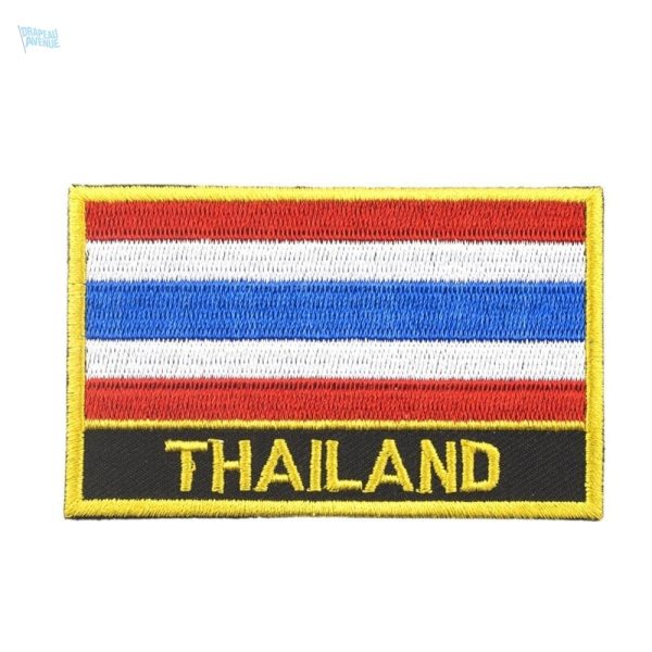 Ecusson drapeau de la Thaïlande en tissu coloré