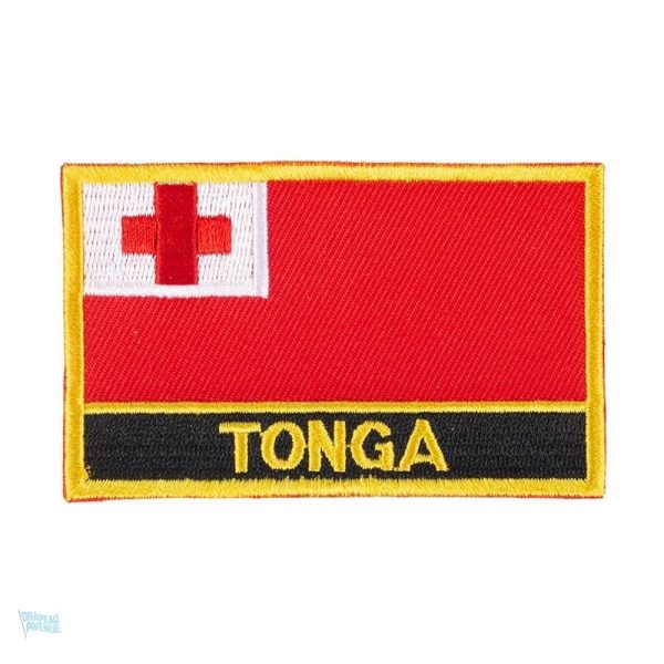 Écusson drapeau Tonga, symbole national en tissu