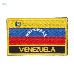 Ecusson drapeau du Venezuela en tissu coloré