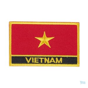 Ecusson drapeau Vietnam, symbole national du Vietnam