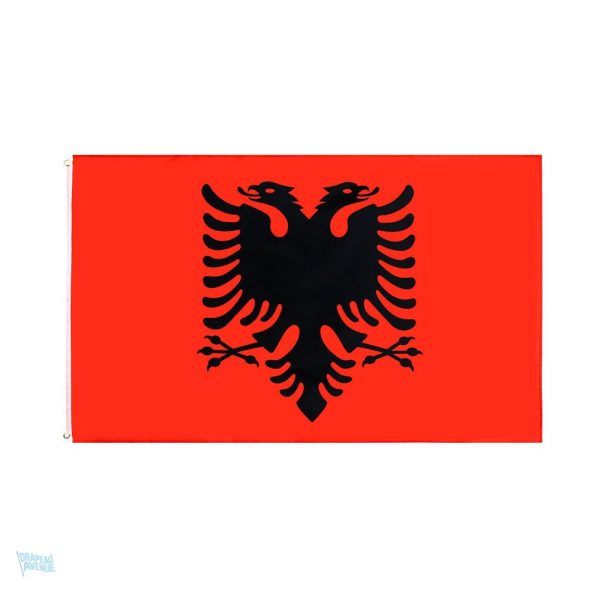 Grand drapeau Albanie en tissu résistant