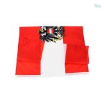 Drapeau Autriche, aigle sur fond rouge et blanc