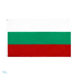 Grand drapeau de la Bulgarie en tissu coloré