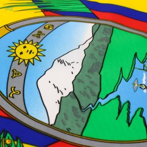 Drapeau Équateur dans une ambiance festive et colorée