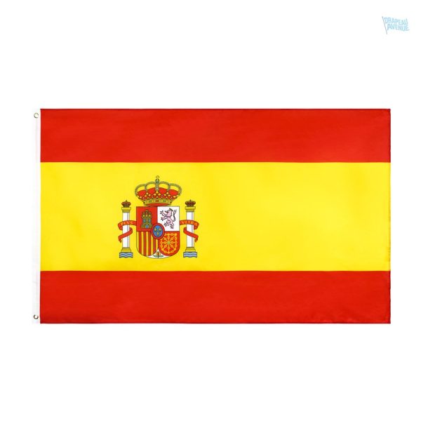 Grand drapeau Espagne en tissu résistant