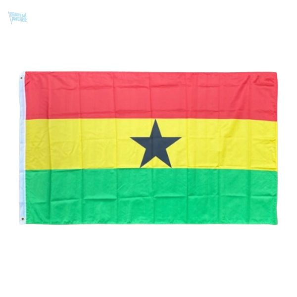 Grand drapeau du Ghana en tissu résistant