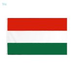 Grand drapeau Hongrie en tissu coloré