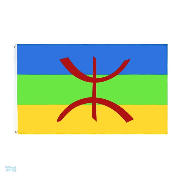 Drapeau Kabyle grand modèle, symbole culturel vibrant