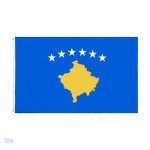 Grand drapeau du Kosovo en tissu durable