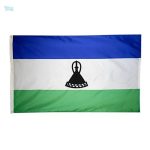 Drapeau Lesotho grand format en tissu coloré
