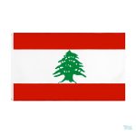 Grand drapeau du Liban en tissu résistant