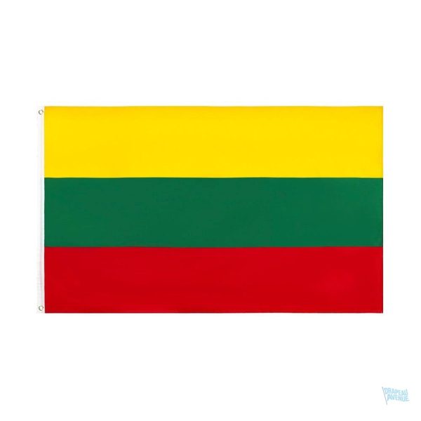 Grand drapeau Lituanie en tissu coloré