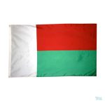 Grand drapeau Madagascar en tissu résistant