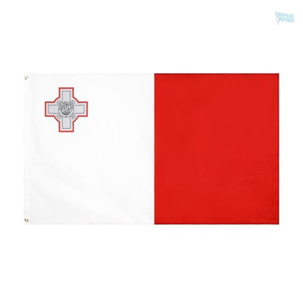 Grand drapeau de Malte en tissu durable